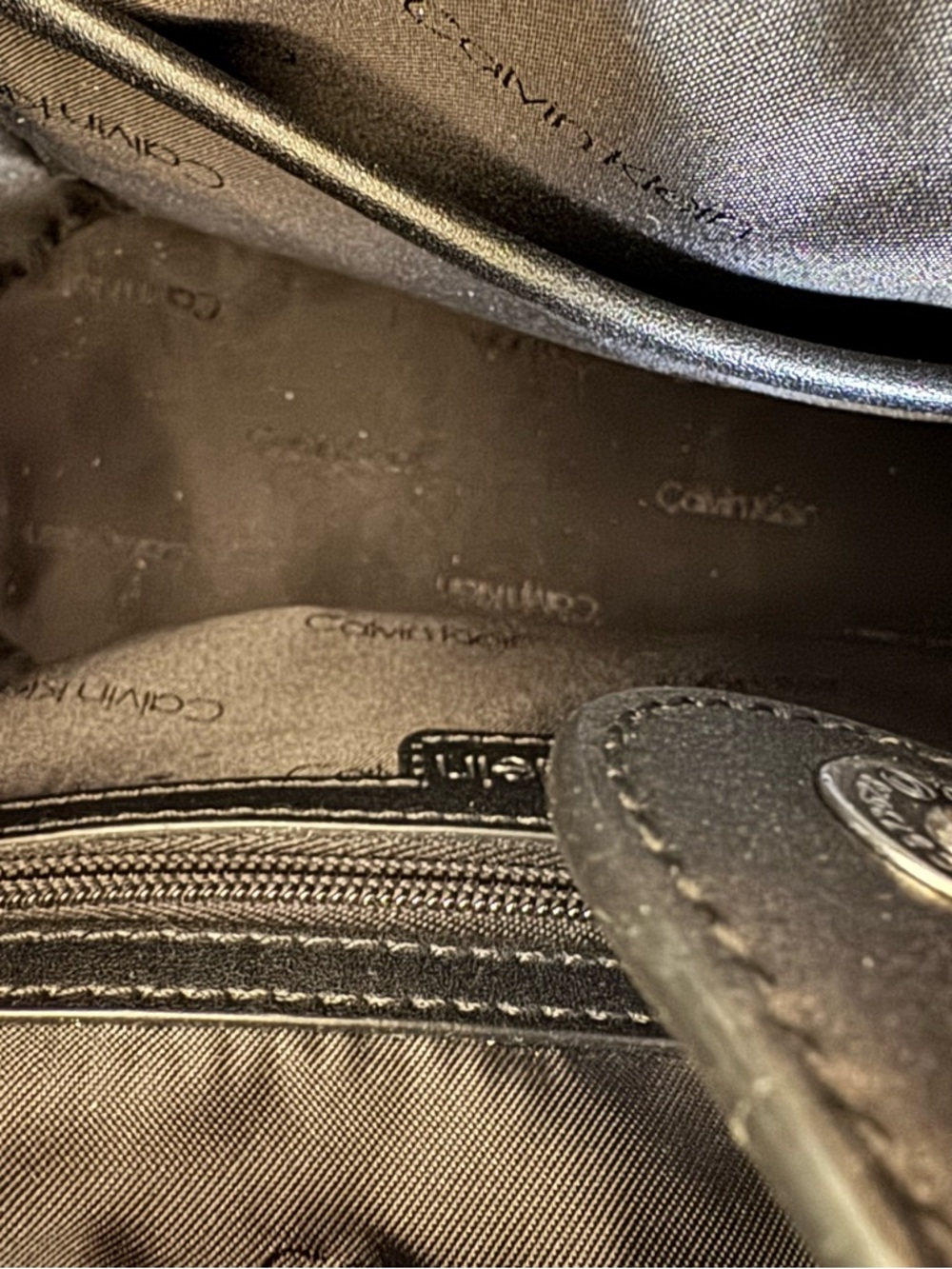 Calvin Klein Ash Drawstring Bucket Crossbody Bag in Black with Silver Hardware - Picture 7 of 13